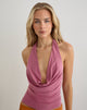 Image of Yukashi Top in Cupro Raspberry