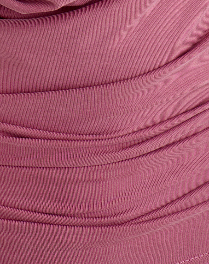 Raspberry Cupro Halterneck Top | Yukashi – motelrocks-com-us