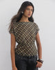 Image of Zayla Top in Chiffon Vintage Check Olive