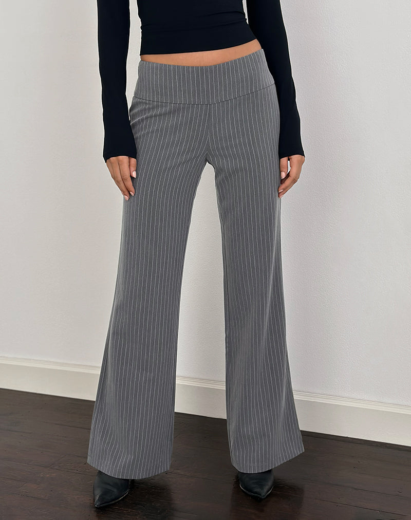 Image of Zolena Trouser in Tailoring Pinstripe Grey
