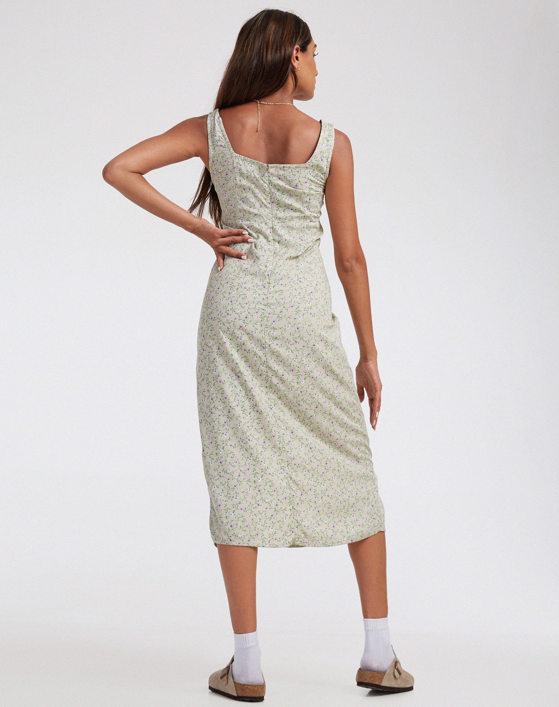 Jorie Midi Dress in Parma Violet Jorie Midi Dress in Parma Violet