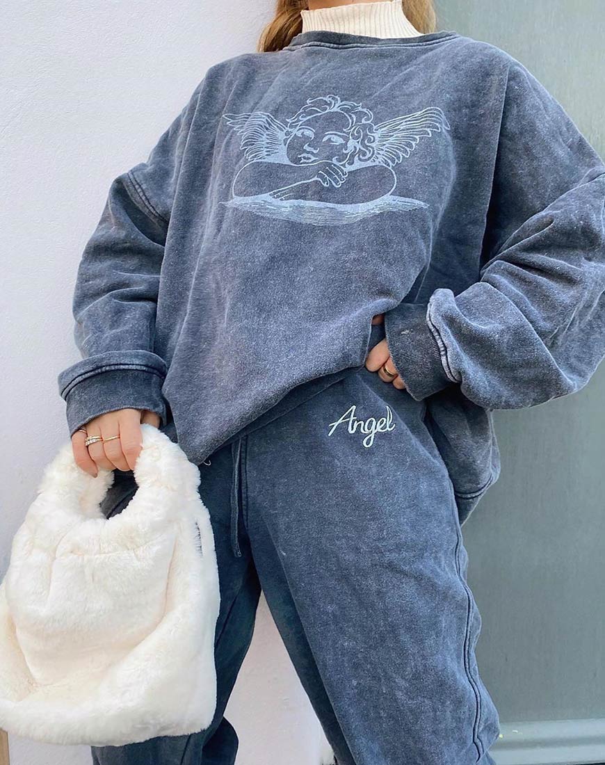 Image of Glo Sweatshirt in Stone Wash Angelo