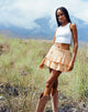 image of Lowisa Mini Skirt in Ditsy Tangerine