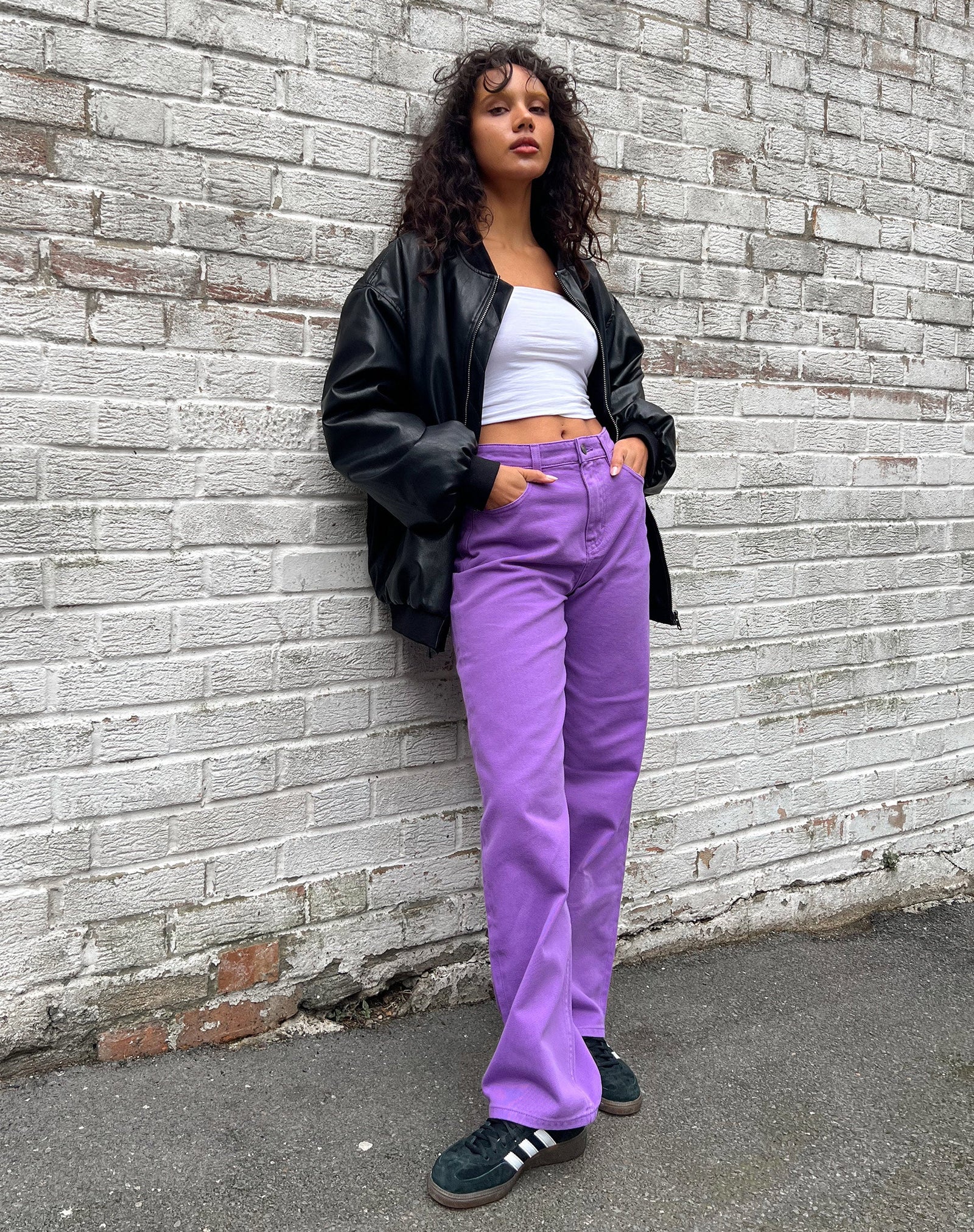 Pre-owned Large Pants In Purple