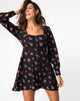 Image of Cassa Dress in Sohey Rose Black