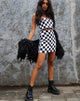 Image of Villy Crop Top in Checker Board Medium B/W