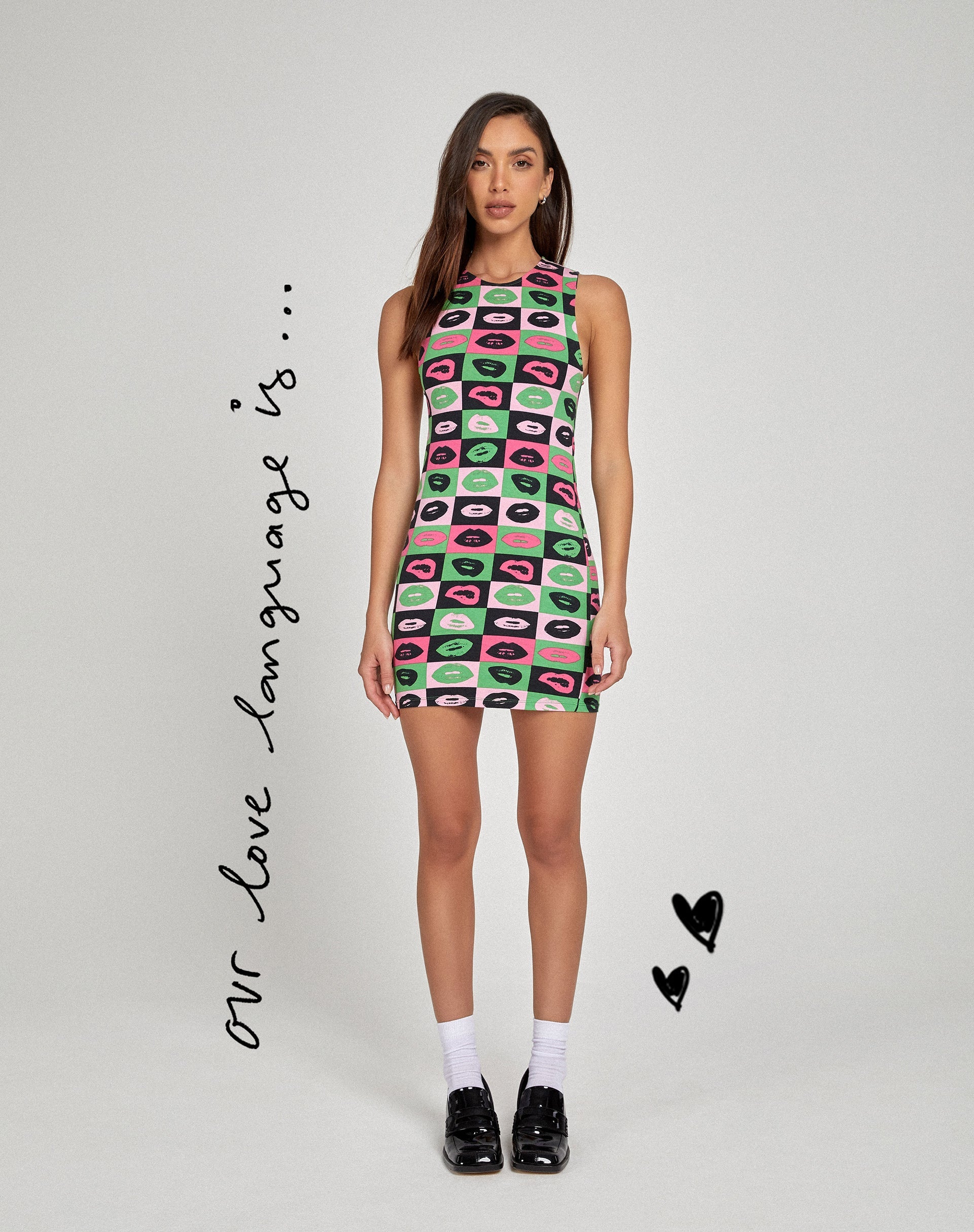 ルミニョン Candy check panel zip dress 【Pink】 Pink & White Cotton Gingham Check Tiered Dress | EST-HH-120