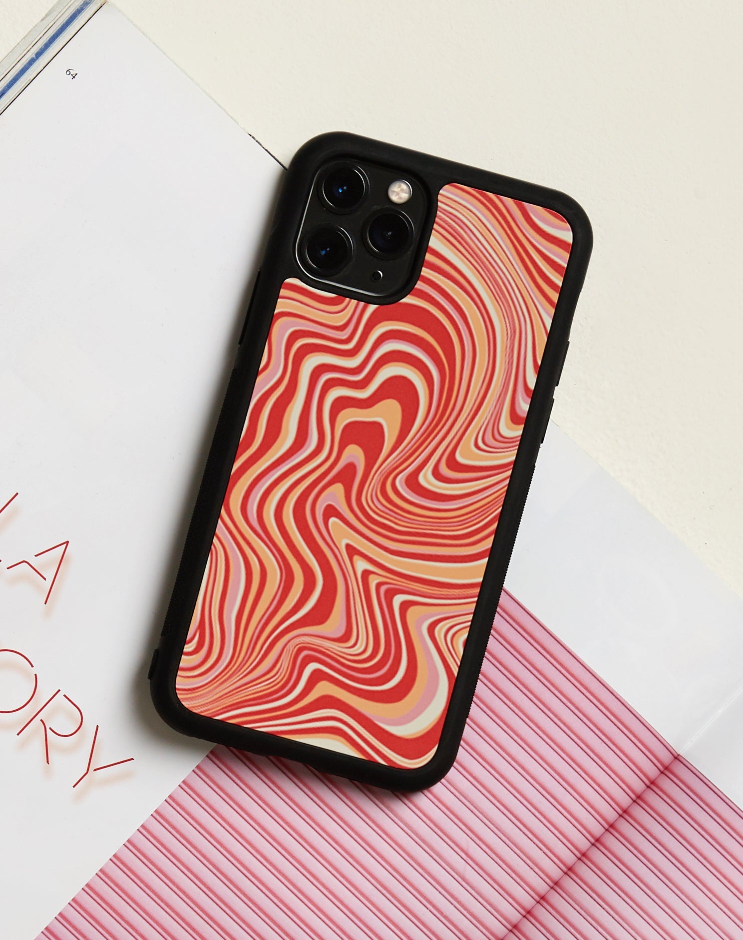 Iphone Case in 70's Ripple in Tangerine – motelrocks-com-us Iphone Case in 70's Ripple in Tangerine – motelrocks-com-us
