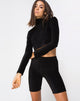 Image of Bike Short in Velvet Rib Black