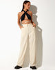 Image of Abner Wide Leg Trouser in Tailoring Cream