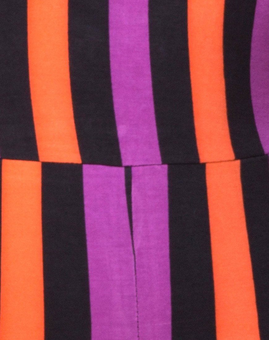 Image of Acro Unitard in Stripe Purple and Orange