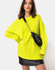 Image of Ajie Oversize Jumper in Lime