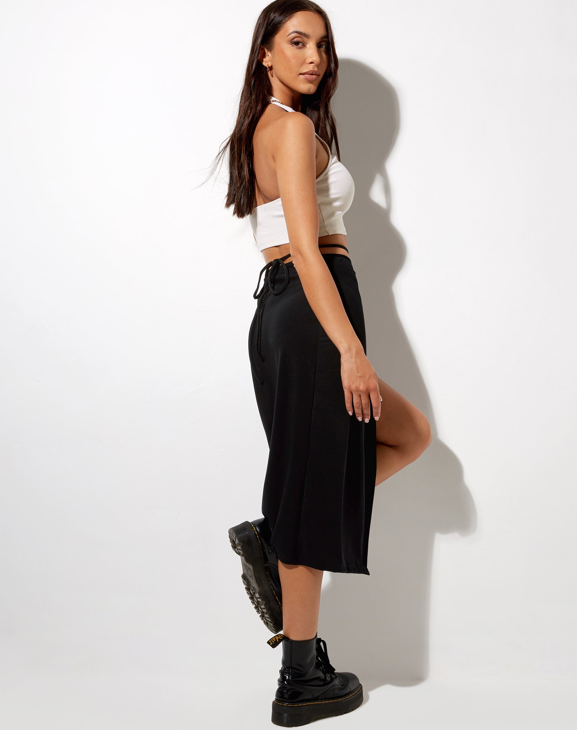 Alicia Side Ruched Sequin Skirt Alicia Side Ruched Sequin Skirt