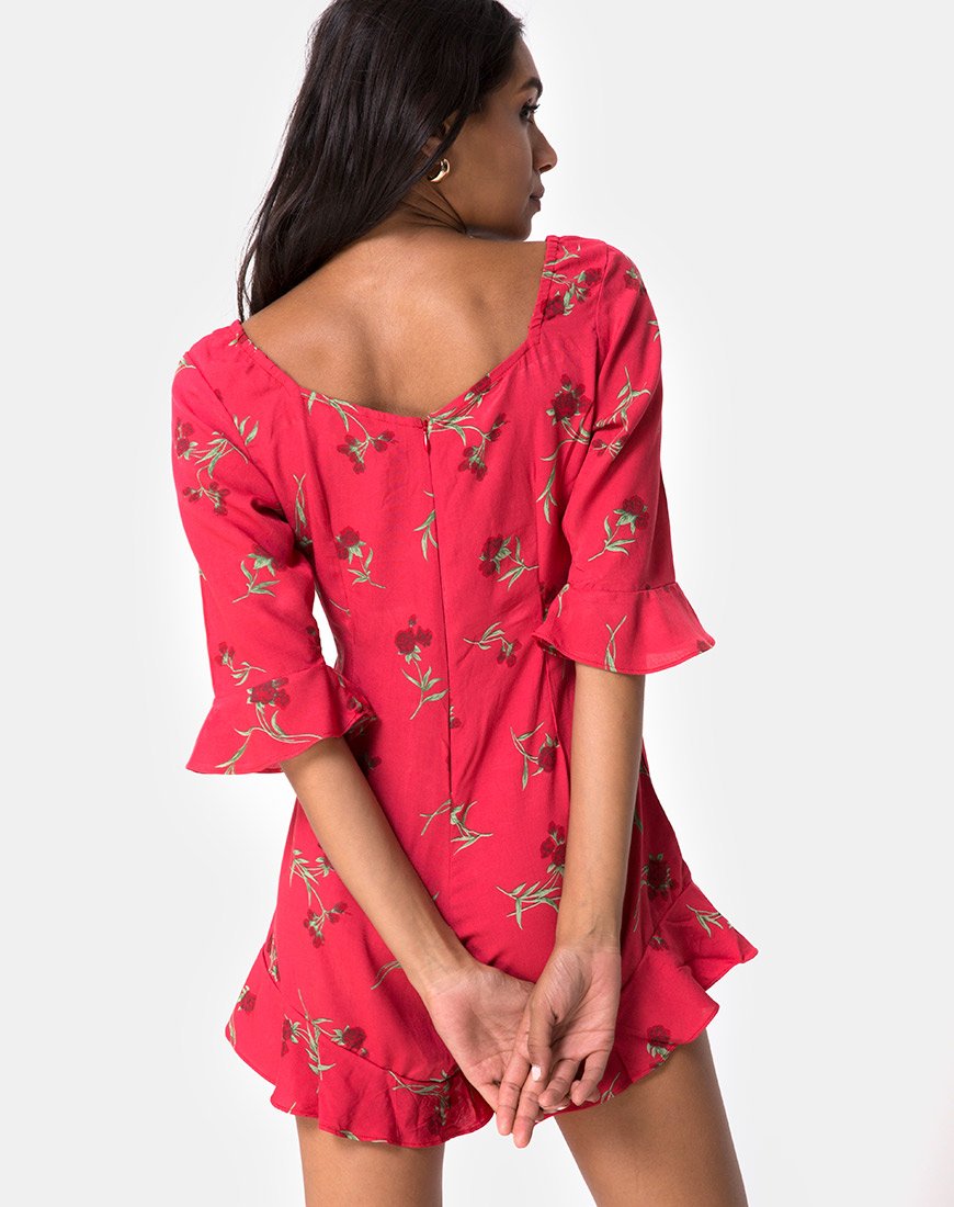 Image of Altary Playsuit in Rouge Rose Pink