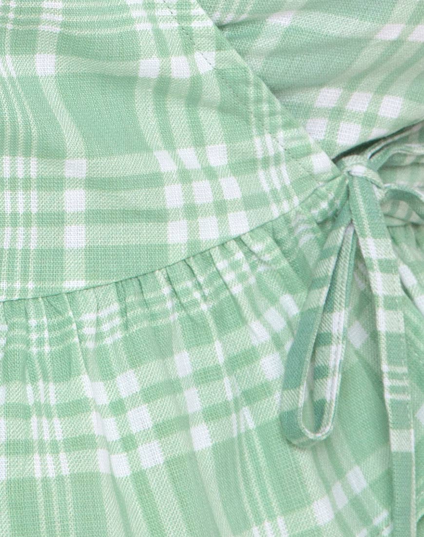 Image of Amiya Top in Table Cloth Neo Mint