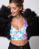 Image of Angel Crop Top in Unicorn Sequin