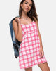 Image of Anoma Slip Dress in Picnic Check Pink