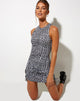 Image of Ardilla Bodycon Dress in Wavey Dogtooth