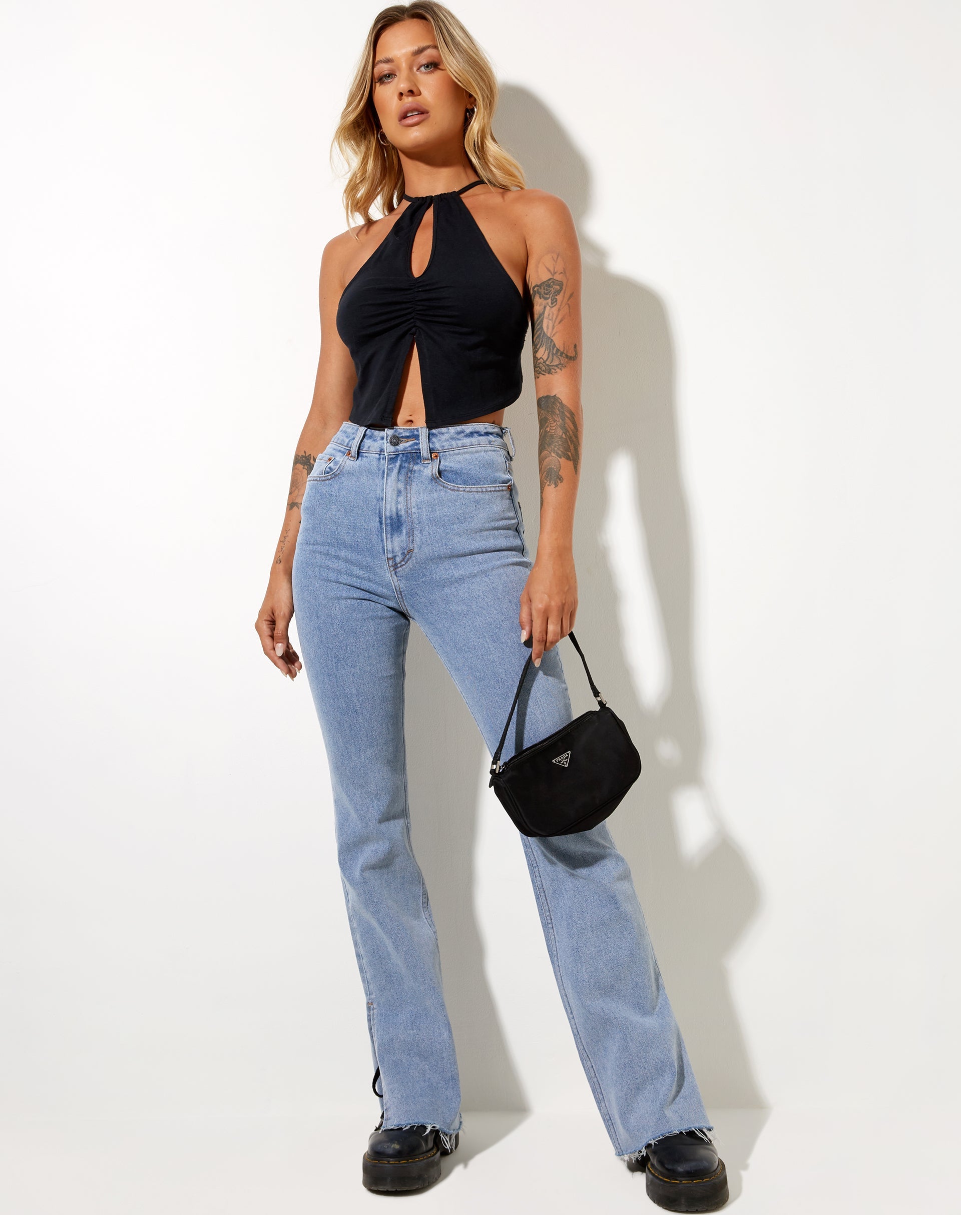 Image of Asmi Crop Top in Black