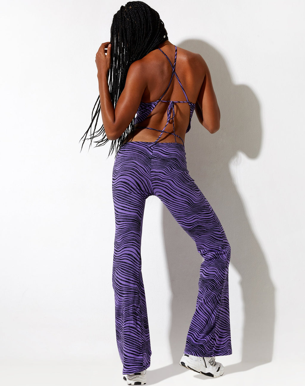 Eda Flare Trouser in Desert Terrain Purple