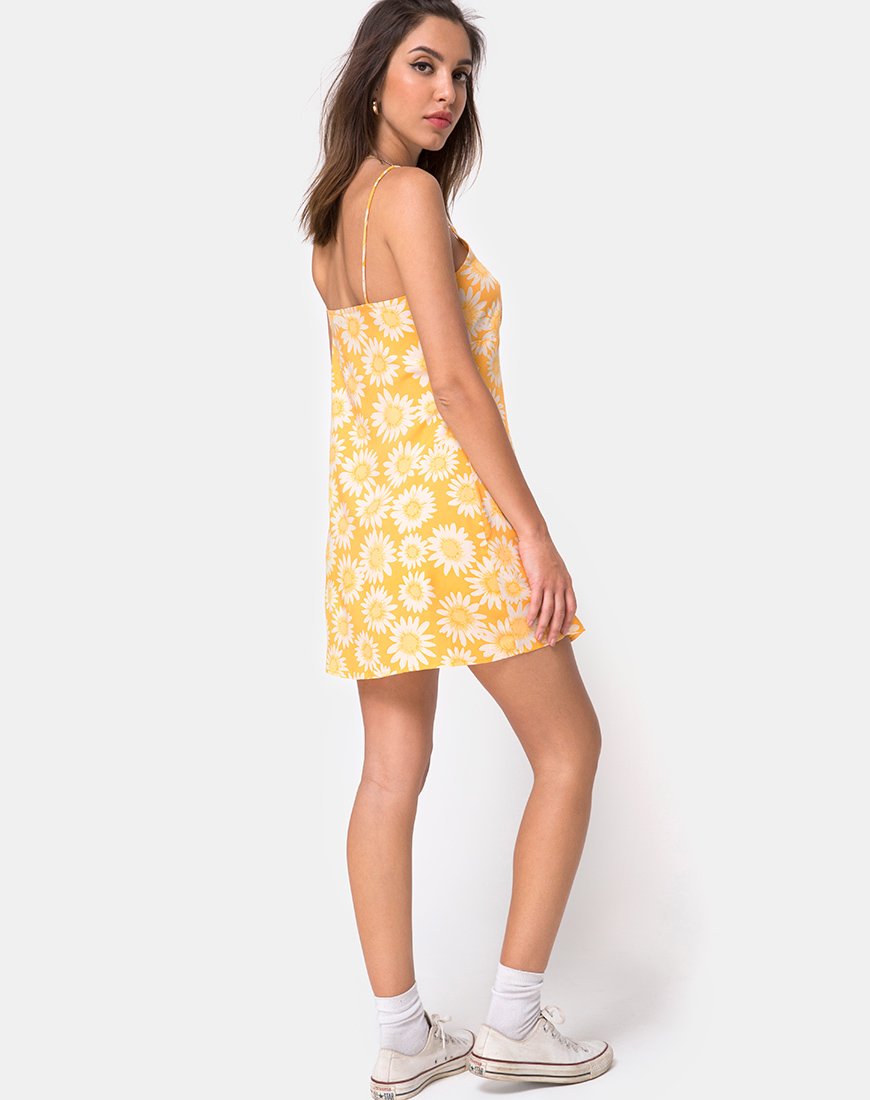 Image of Auvaly Slip Dress in Sunkissed Floral Yellow