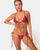 Image of Ava Bikini Top in Red Snake