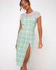 Image of Ayuka Midi Dress in Table Cloth Neo Mint