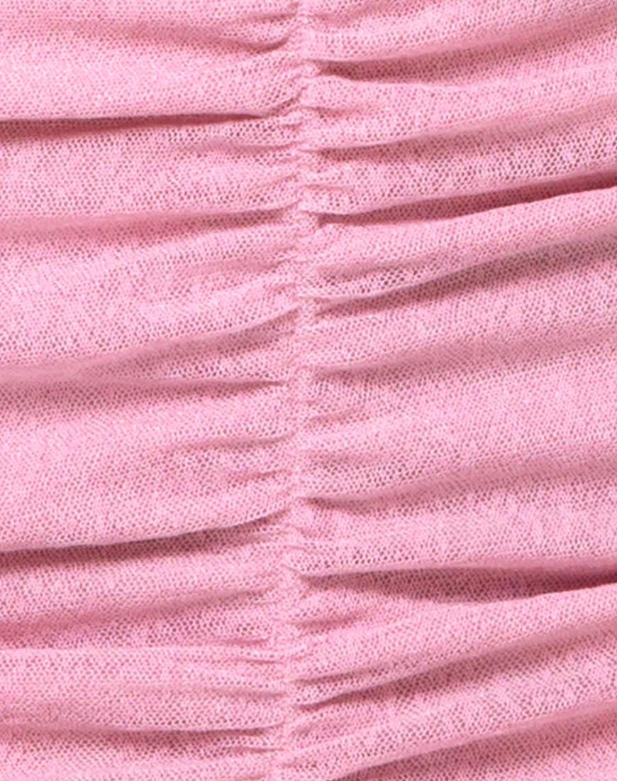 Image of Azalea Off The Shoulder Dress in Sheer Knit Blush
