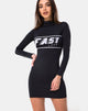 Image of Balin Bodycon Dress in Black Fast Love