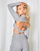 Image of Balleri Crop Top in Rib Grey