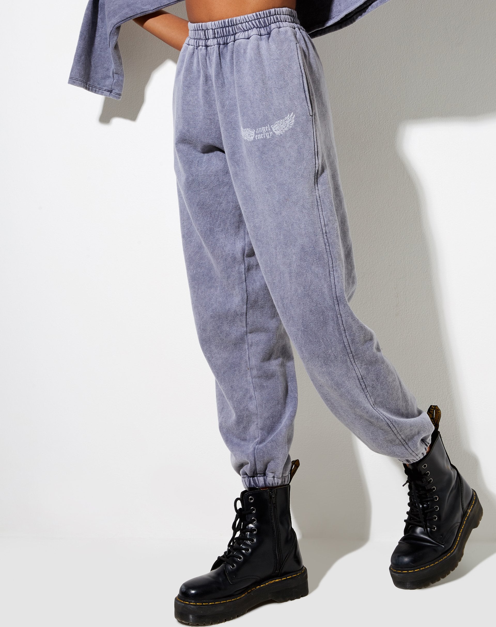 Image of Basta Jogger in Charcoal Wash Angel Energy Wings