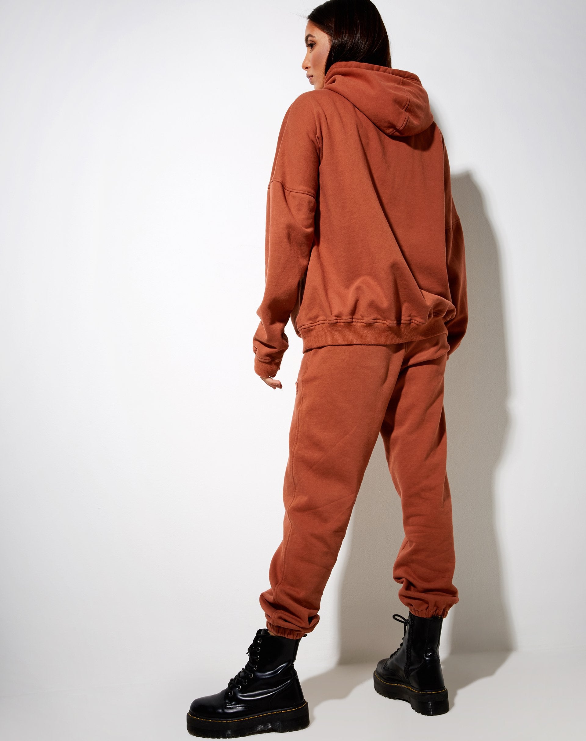 Image of Basta Jogger in Burnt Brick Be Nice Label Embro