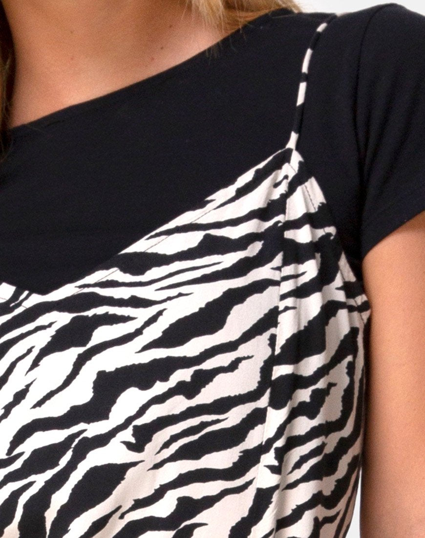 chinese dress ladies Batis Maxi Dress in Satin Zebra Golden Coral main image 1