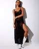 Image of Batis Maxi Dress in Animal Black Net