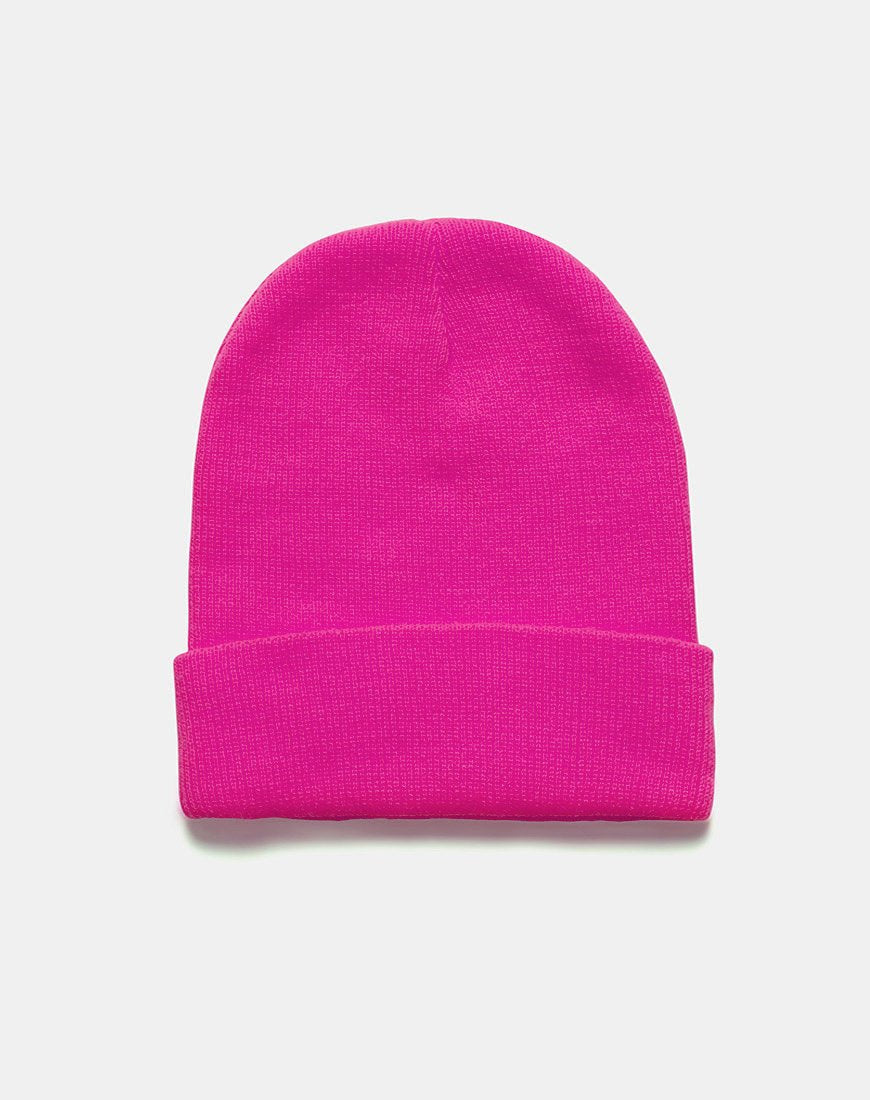 Image of Beanie Hat in Hot Pink