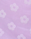 Lilac Mesh Daisy White Flock