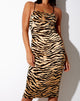 Image of Besdy Midi Dress in Tiger Gold