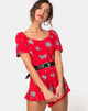 Image of Bersho Playsuit in Soi Rose Red