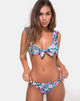 Image of Bev Bikini Top in Illuminated Floral