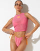 image of Bika Vest Top in Pink Terry Hibiscus