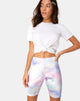 Image of Bike Short in Pastel Tie Dye