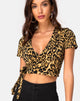 Image of Bilen Crop Top in Leopard