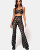 Image of Herlom Flare Trouser in Over the Moon Black with Glitter