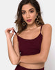 Image of Bliss Crop Top in Burgundy