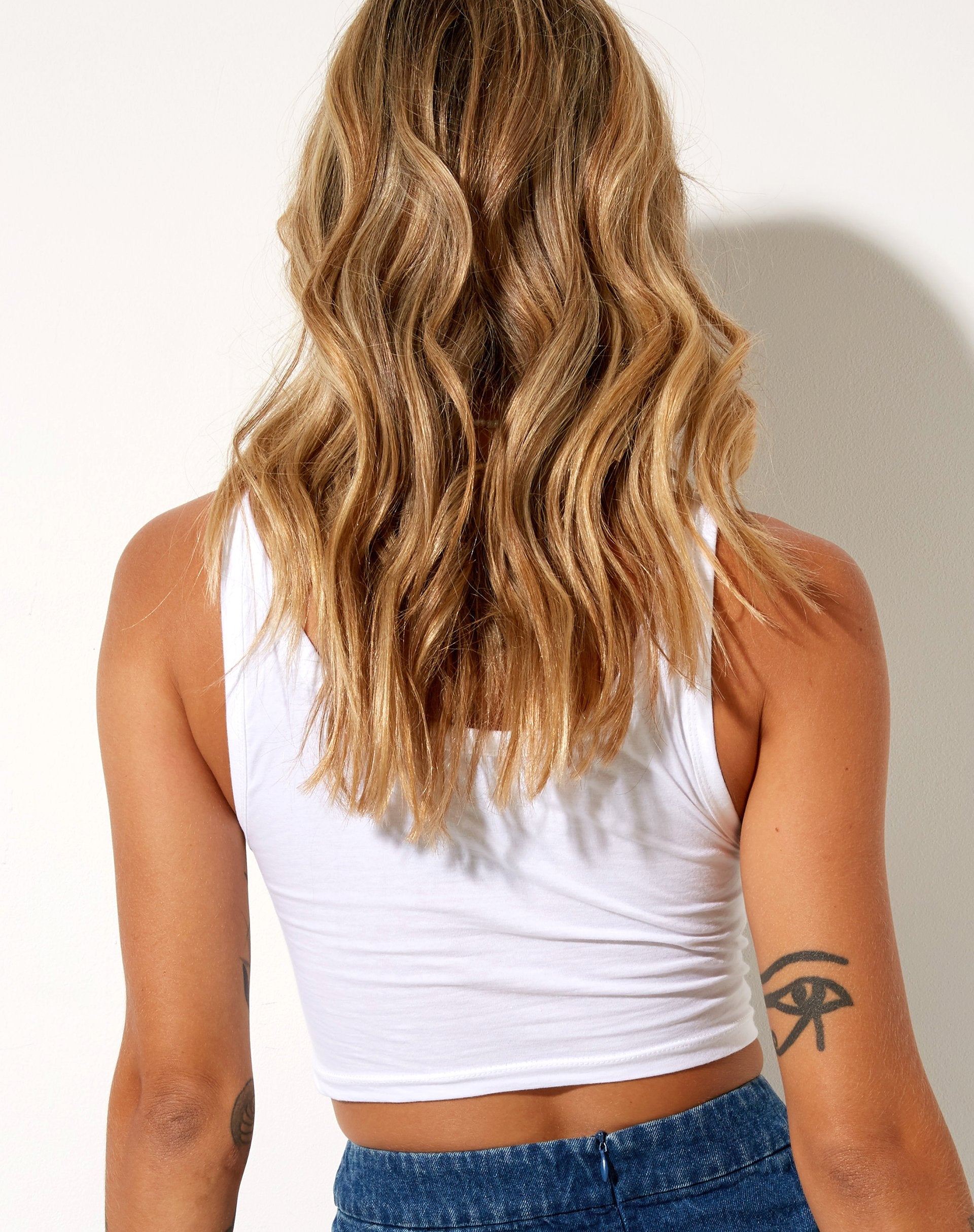 Image of Blois Crop Top in White 2 Cute 4 U