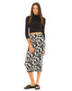 Image of Motel Bobby Midi Skirt in Geo Pop Black and White