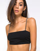 Image of Bocha Crop Top in Black with Silver Chain