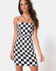 Image of Boco Dress in Check Board Medium B/W