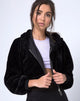 Image of Bomb Hoody in Fur Zip Black