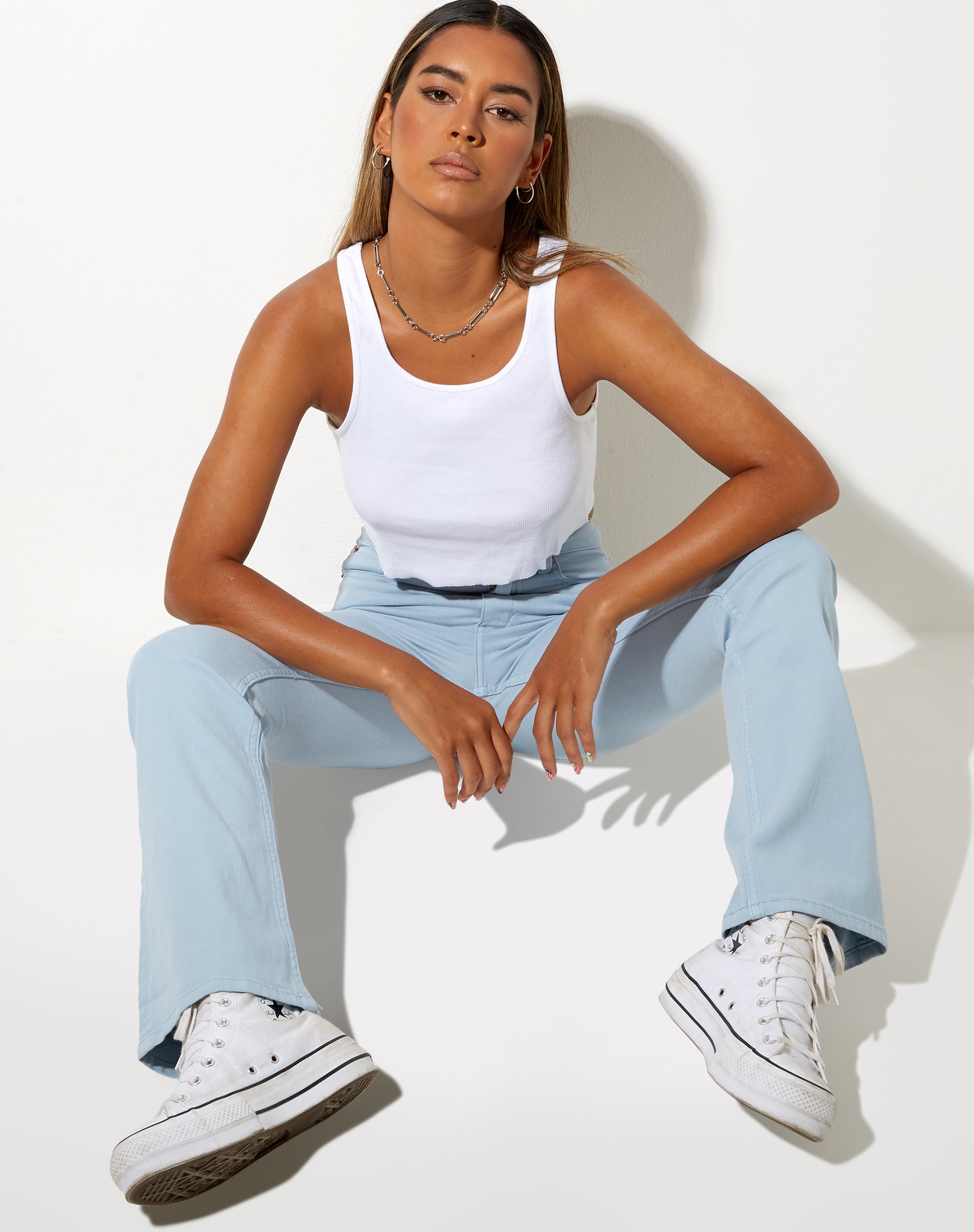 Image of Bootleg Jeans in Sky Blue